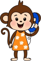 Cute monkey illustration